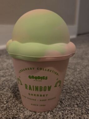 Goodies Rainbow Sherbet Ice Cream Candle - Pink & Pastel Green